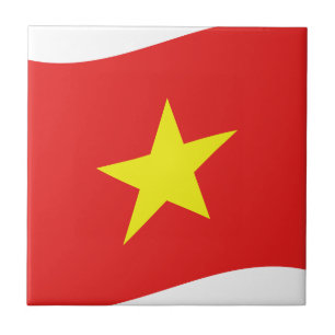 Vietnam-Flaggenwelle Fliese