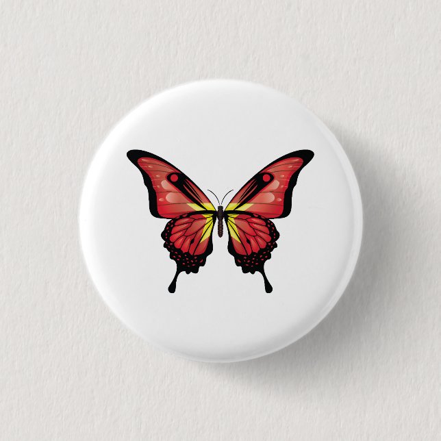 Vietnam Frack Butterfly Flag Button (Vorderseite)
