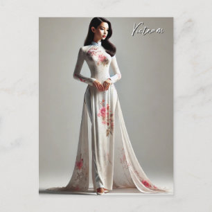 Vietnam: Frauen in Ao Dai Postkarte