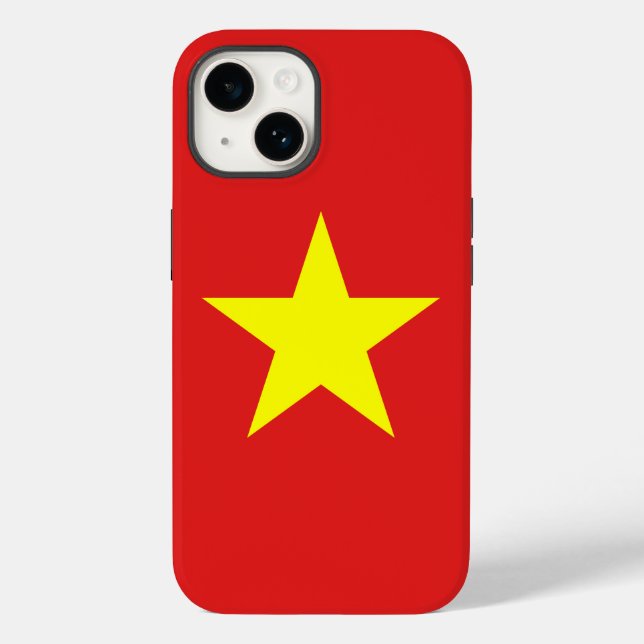 Vietnam - gelber Star-iPhone-Fall Case-Mate iPhone 14 Hülle (Rückseite)