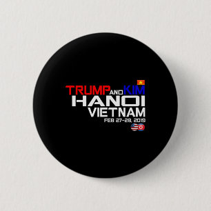 Vietnam-Gipfel Kim und Trump T-Shirt  Button