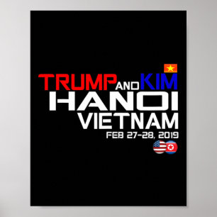 Vietnam-Gipfel Kim und Trump T-Shirt  Poster