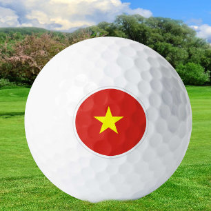 Vietnam Golf Balls, vietnamesische Flagge / Patrio Golfball