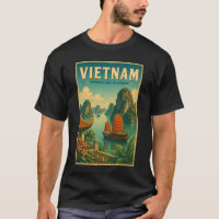 Vietnam-Ha-Long-Bucht-Illustration-Reise-Kunst-Ret