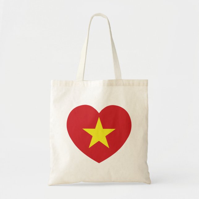 Vietnam Heart Flag Tragetasche (Vorne)