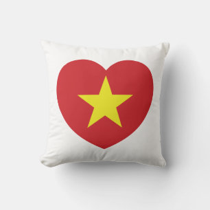 Vietnam-Herzenflagge Kissen