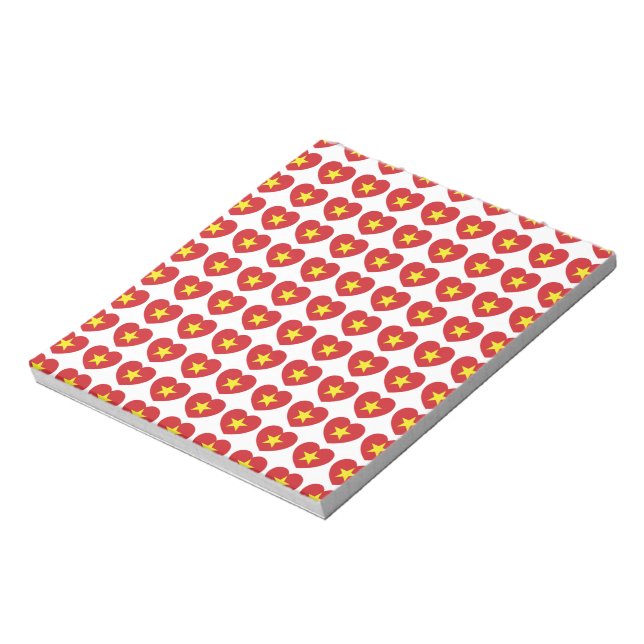 Vietnam-Herzenflagge Notizblock (Rotiert)
