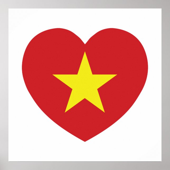 Vietnam-Herzenflagge Poster (Vorne)