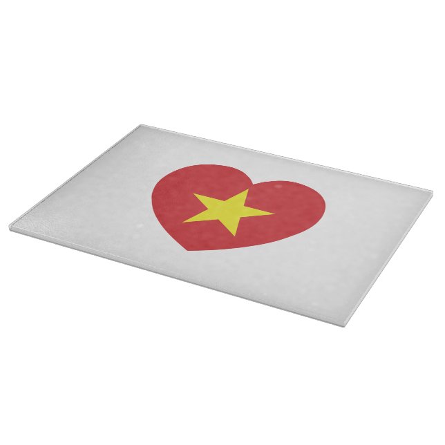 Vietnam-Herzenflagge Schneidebrett (Ecke)