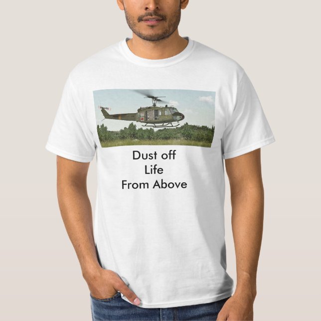 Vietnam Huey Medevac-Chopper "wischen weg " ab T-Shirt (Vorderseite)