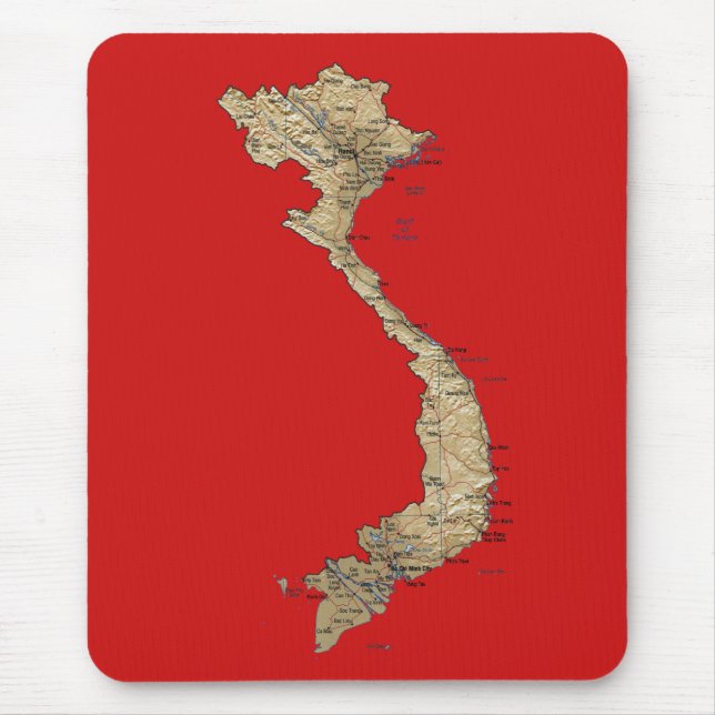 Vietnam-Karte Mousepad (Vorne)