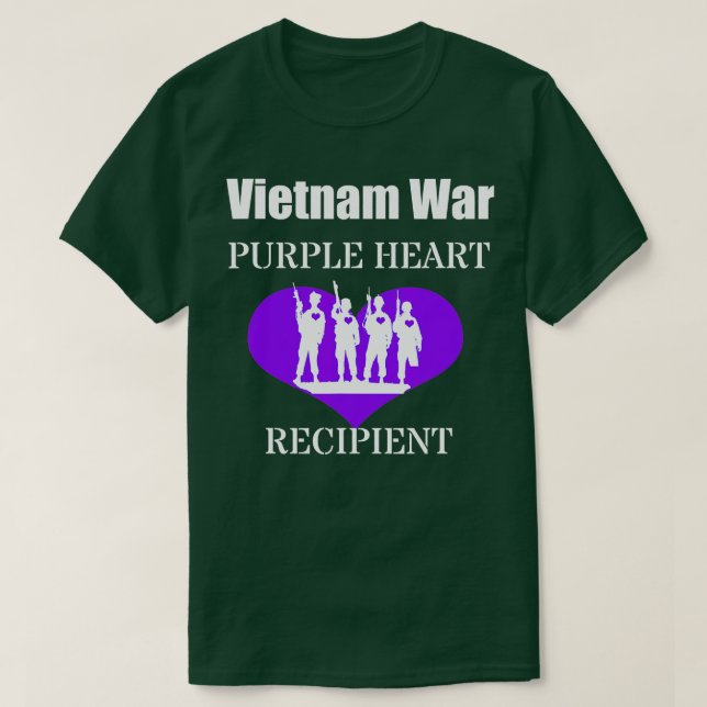 Vietnam Krieg Lila Herz Empfänger Veteranen Memori T-Shirt (Design vorne)