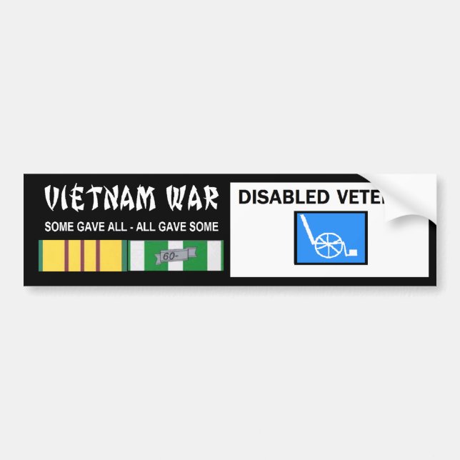 VIETNAM-KRIEG - MIT BEHINDERUNG TIERARZT AUTOAUFKLEBER (Vorne)