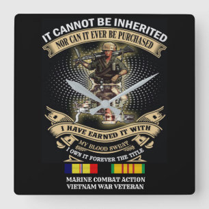VIETNAM-KRIEG QUADRATISCHE WANDUHR