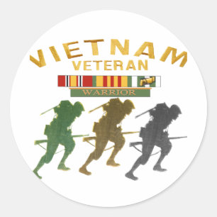 Vietnam Kriegerkarten, Poster, Papierartikel Runder Aufkleber
