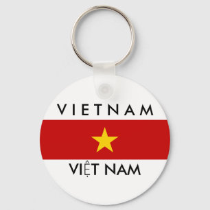 Vietnam-Landesflaggenamen-Textsymbol Schlüsselanhänger