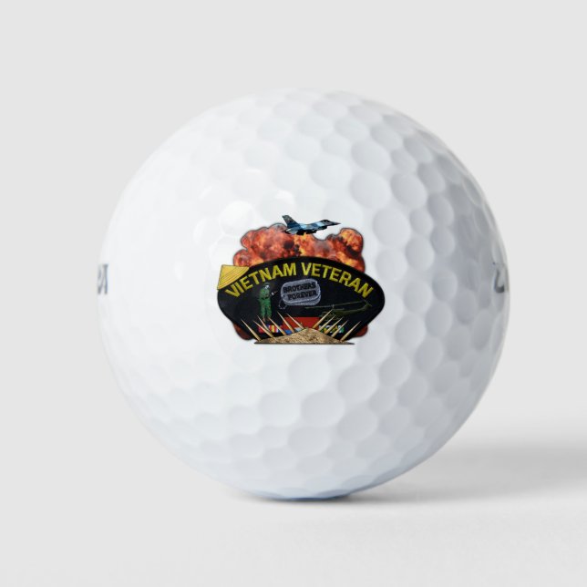 Vietnam Memorial War Veterans Veteranen Patch Golfball (Vorderseite)