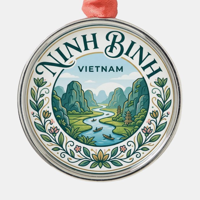 Vietnam Ornament Aus Metall (Vorne)