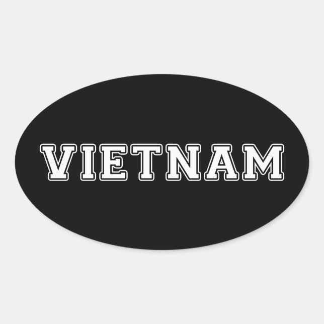 Vietnam Ovaler Aufkleber (Vorderseite)