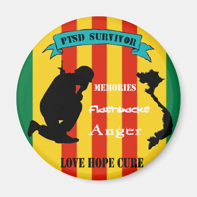 Vietnam PTSD Survivor Magnet (Vorne)