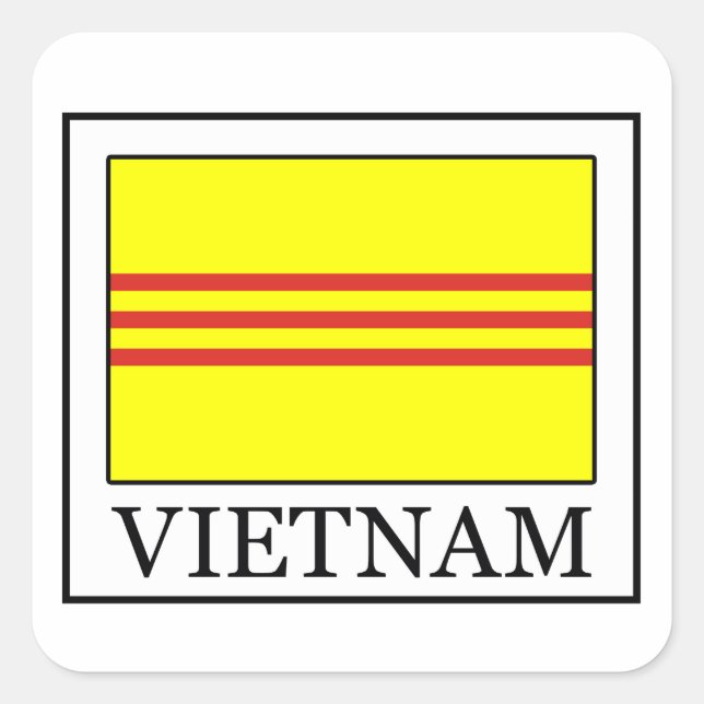 Vietnam Quadratischer Aufkleber (Vorderseite)