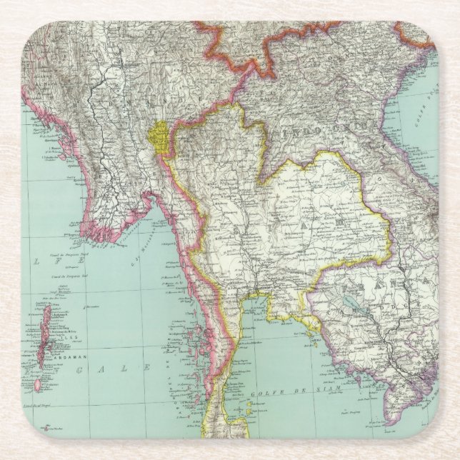 Vietnam Rechteckiger Pappuntersetzer (Vorderseite)