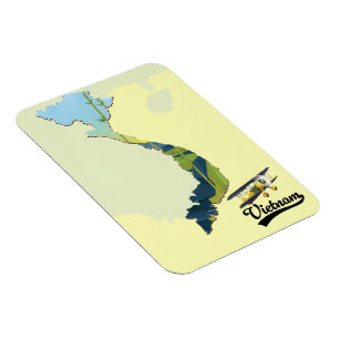 Vietnam-Reisekarte Magnet