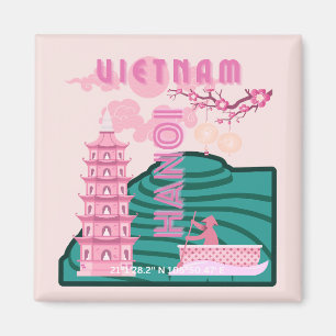 Vietnam Reisekunst Magnet