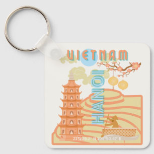 Vietnam Reisekunst Schlüsselanhänger
