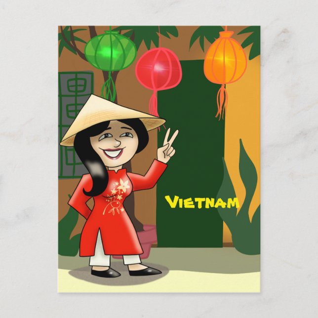 Vietnam Reisen Postkarte (Vorderseite)