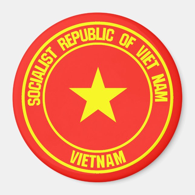 Vietnam-Runde Magnet (Vorne)