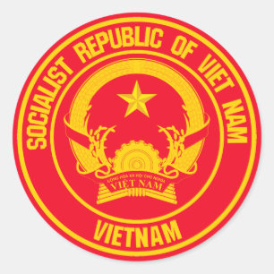 Vietnam-Runde Runder Aufkleber