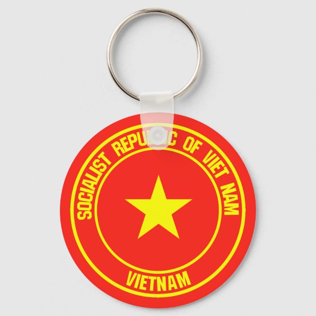 Vietnam-Runde Schlüsselanhänger (Vorderseite)