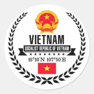 Vietnam Runder Aufkleber