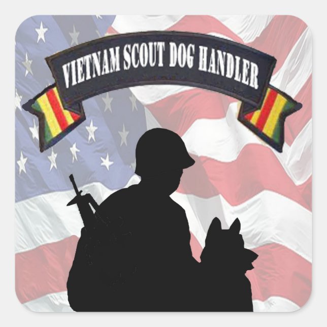 Vietnam Scout Dog Handler Stickers (Vorderseite)