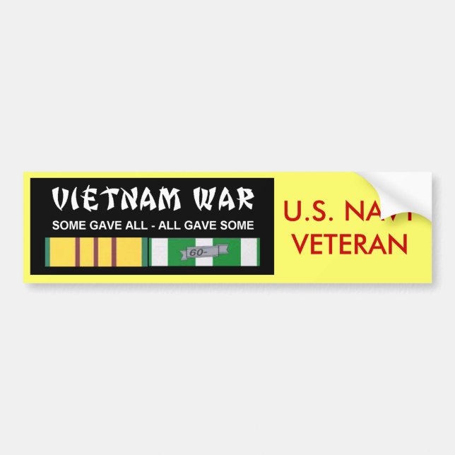 VIETNAM-SERVICE-BÄNDER - MARINE-TIERARZT AUTOAUFKLEBER (Vorne)