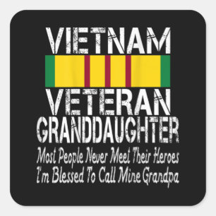 Vietnam stolze Enkelin eines Veteranen Quadratischer Aufkleber