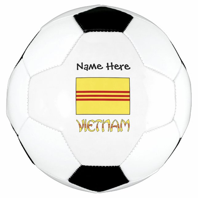 Vietnam - Südvietnamesische Flagge Personalisiert Fußball (Vorderseite)