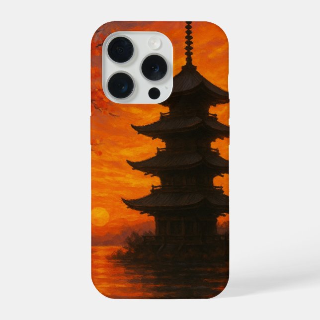 Vietnam Sunset Pagoda Phone Case iPhone 15 Pro Hülle (Rückseite)