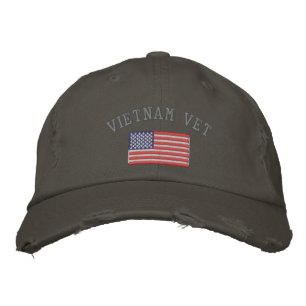 Vietnam Tierärzt mit amerikanischer Flagge Bestickte Kappe