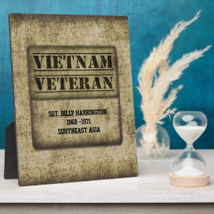 Vietnam Vet Dankbarkeit Gedenkfeier Personalisiert Fotoplatte