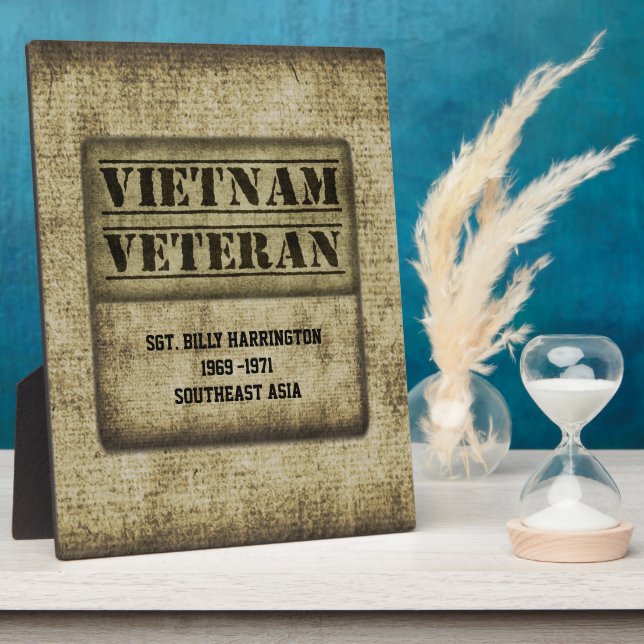 Vietnam Vet Dankbarkeit Gedenkfeier Personalisiert Fotoplatte (Seite)