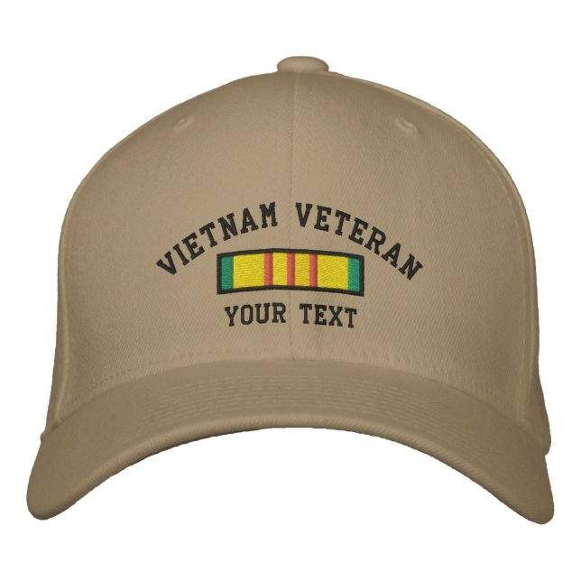 Vietnam Veteran Bestickte Baseballkappe (Vorderseite)