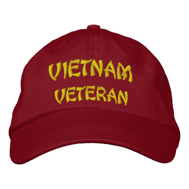 VIETNAM VETERAN BESTICKTE BASEBALLKAPPE (Vorderseite)