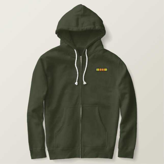Vietnam-Veteran Bestickter Hoodie (Design vorne)