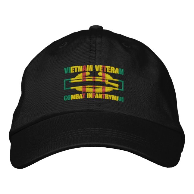 Vietnam Veteran Combat Infantryman bestickt Hat Bestickte Kappe (Vorderseite)