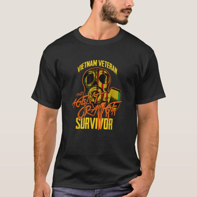 VIETNAM VETERAN ET AGENT ORANGE SURVIVOR T-shirt (Devant)