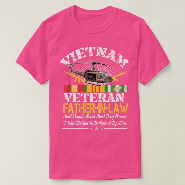Vietnam Veteran FatherInLaw  Raised By My Hero Mil T-Shirt (Design vorne)
