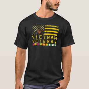 Vietnam Veteran Gelber Text erschüttert amerikanis T-Shirt