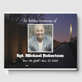 Vietnam Veteran und Washington Memorial Gästebuch